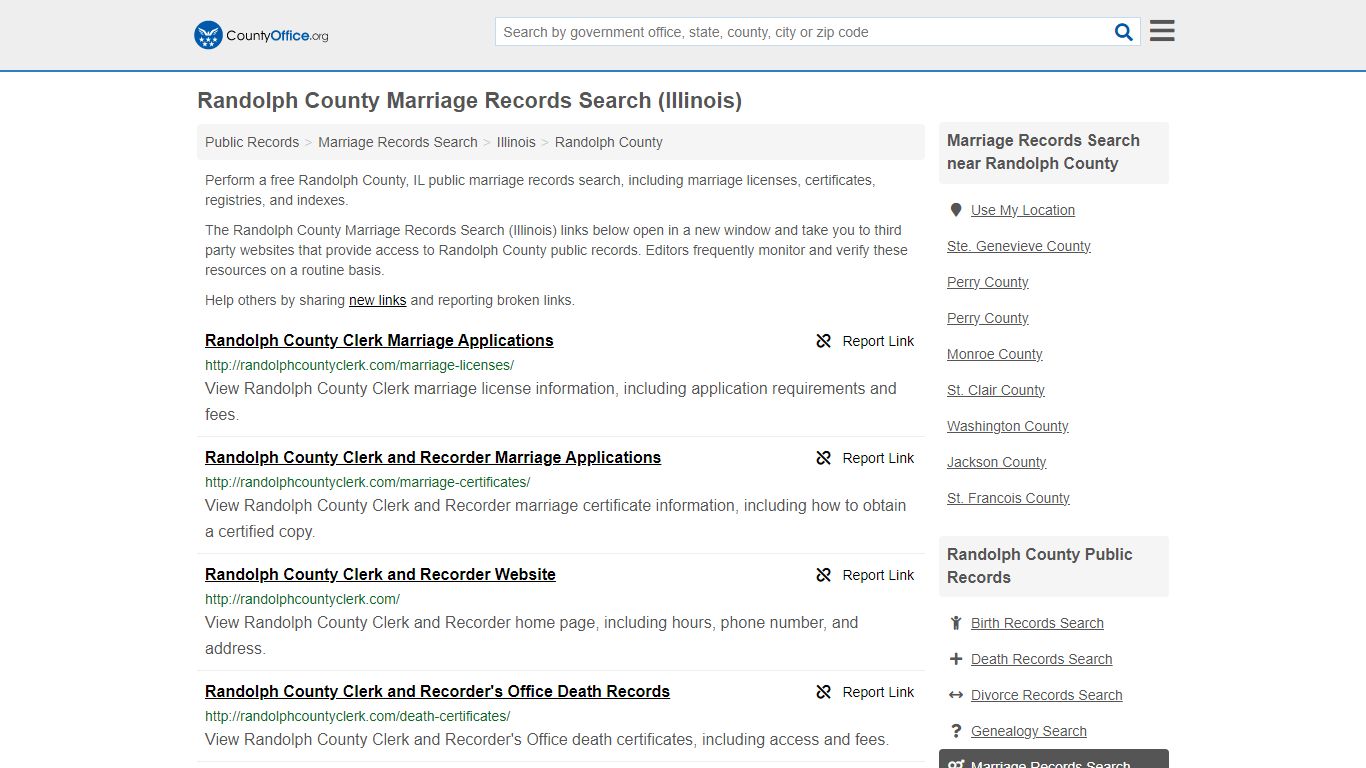 Marriage Records Search - Randolph County, IL (Marriage Licenses ...